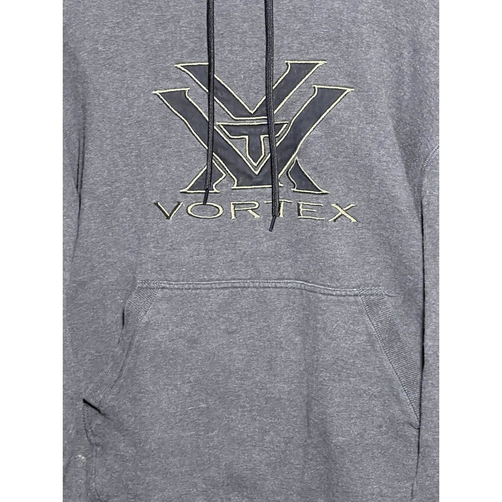Vortex Optics Mens 2XL Charcoal Gray Embroidered Logo Pullover Hoodie Sweatshirt